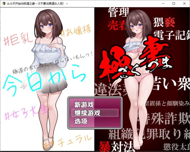 A11248[RPG/汉化]从今天起的极道之妻——我才不要当黑道的女人呢1.0PC+安卓汉化版[1.1G]-目标是h游戏大师