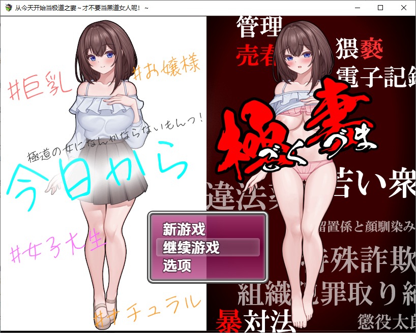 图片[1]-A11248[RPG/汉化]从今天起的极道之妻——我才不要当黑道的女人呢1.0PC+安卓汉化版[1.1G]-目标是h游戏大师